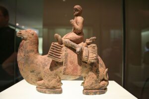 A Westerner on a camel, Northern Wei dynasty (386–534)