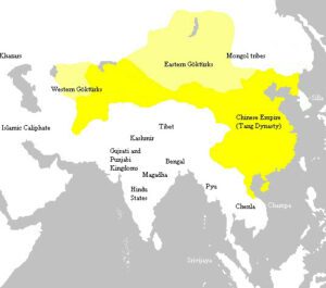 After the Tang defeated the Gokturks, they reopened the Silk Road to the west.